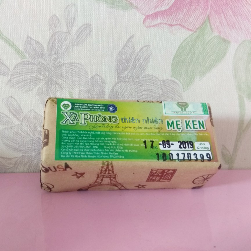 XÀ PHÒNG THIÊN NHIÊN TRẮNG DA, NGĂN NGỪA  MỤN LƯNG MẸ KEN-Bánh 100gram