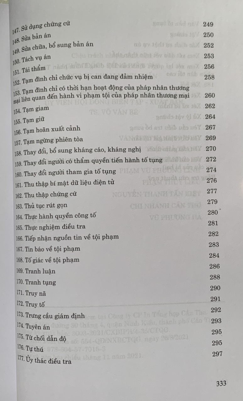 Thuật ngữ pháp lý tố tụng hình sự