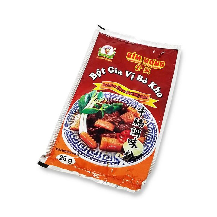 GIA VỊ NẤU BÒ KHO KIM HƯNG GÓI 25G TIỆN LỢI