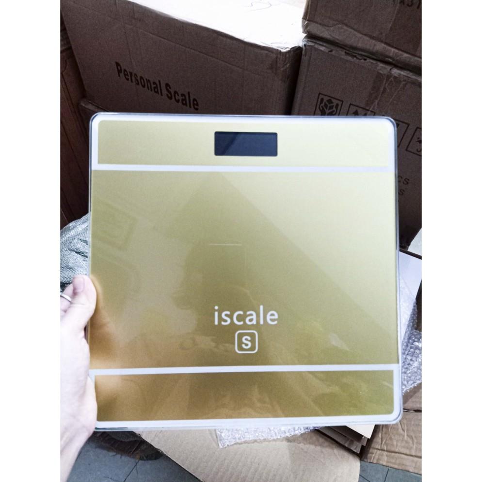 Cân điện tử ISCALE màu vàng cân sức khỏe gia đình tải trọng max 180kg