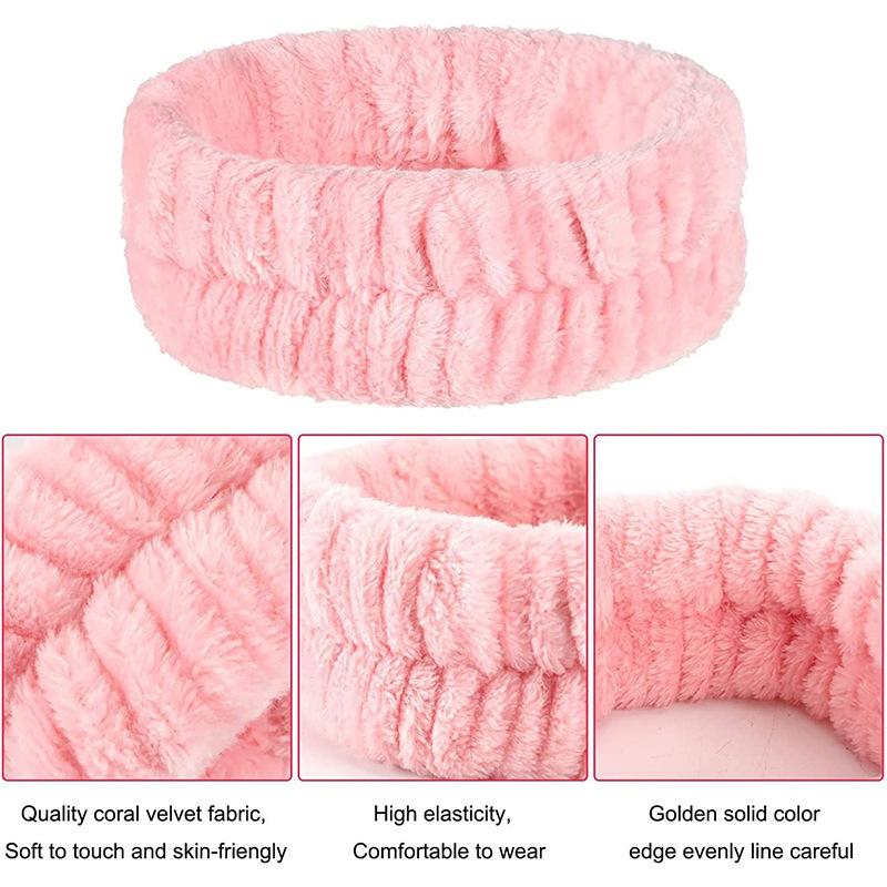 4 cặp cổ tay spa washband microfiber cổ tay rửa băng dây đeo cổ tay để rửa mặt dây đeo cổ tay Color: 4