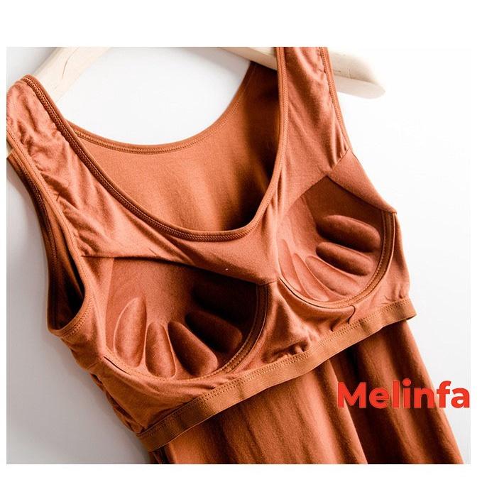 Áo ba lỗ nữ có đệm ngực nâng đỡ vải Viscose (gỗ tự nhiên) mềm mại thoáng mát tự nhiên 100% mã VAA0094