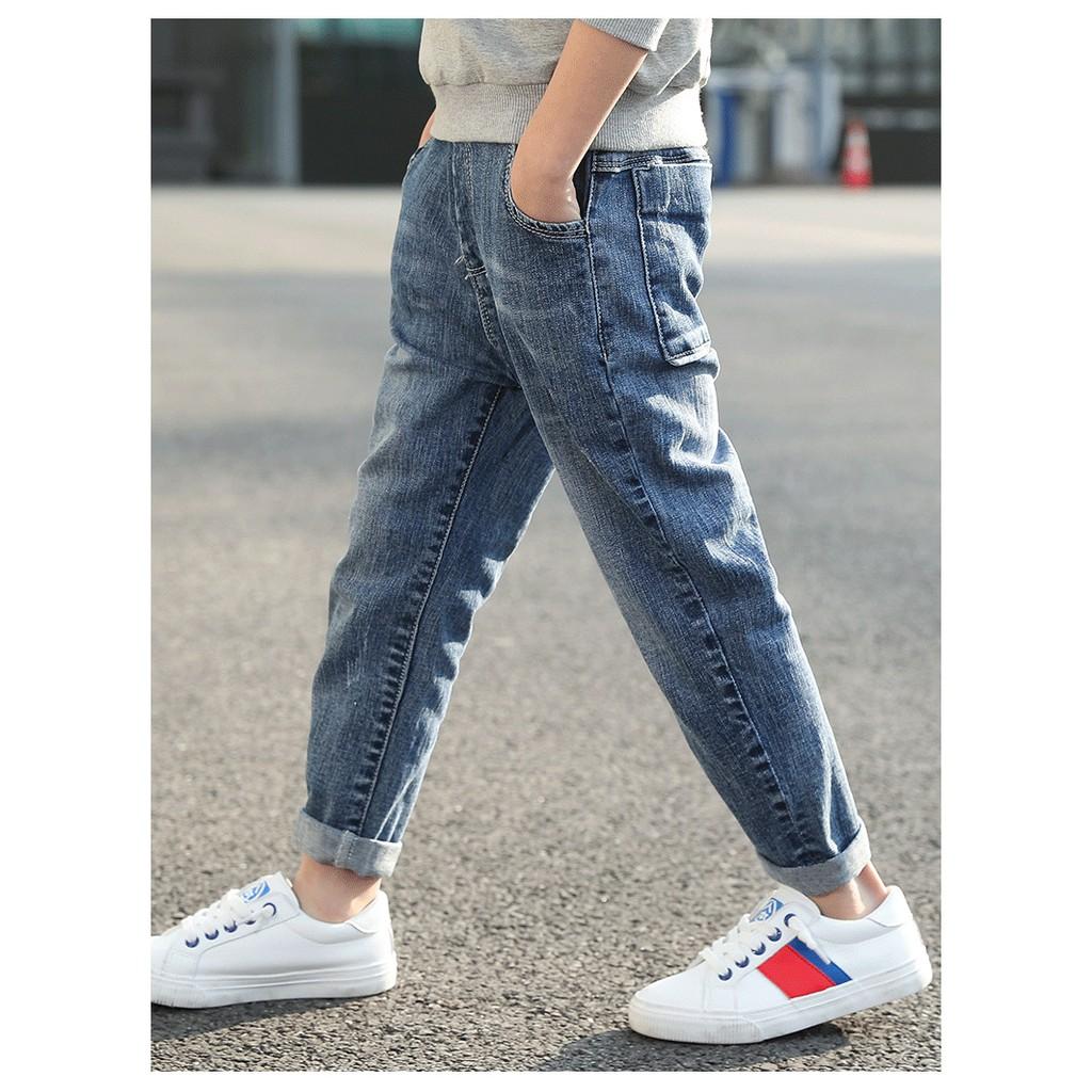 JL5Size110-160 (15-40kg)Quần jean cho bé trai lớnThời trang trẻ Em hàng quảng châu  - QUẦN BÉ TRAI