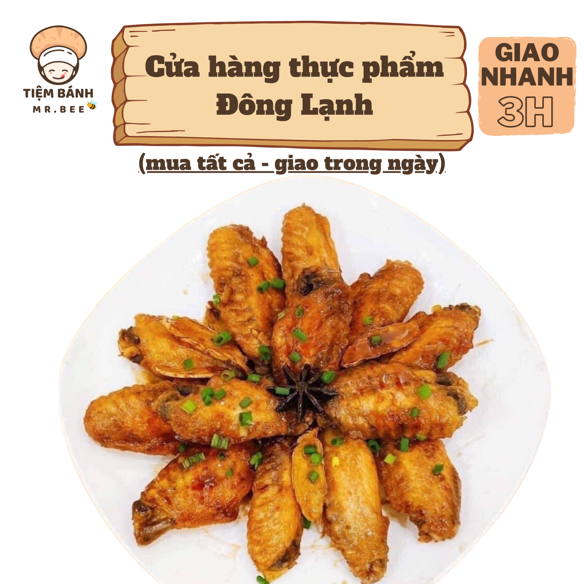 – Cánh Gà Khúc Giữa làm sạch – 1kg