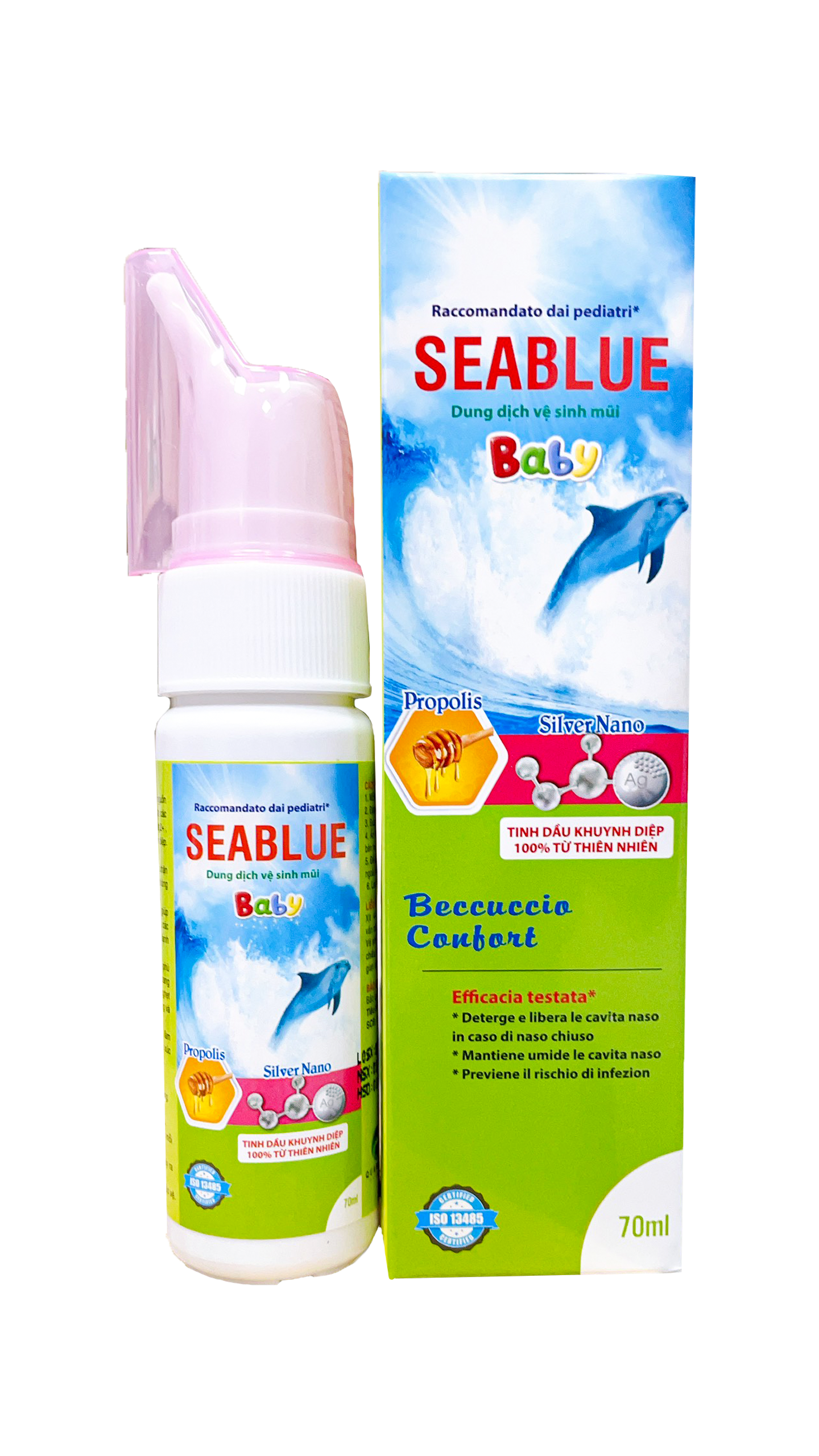 Chai Xịt Vệ Sinh Mũi Trẻ Em Seablue Baby - Chai 70ml