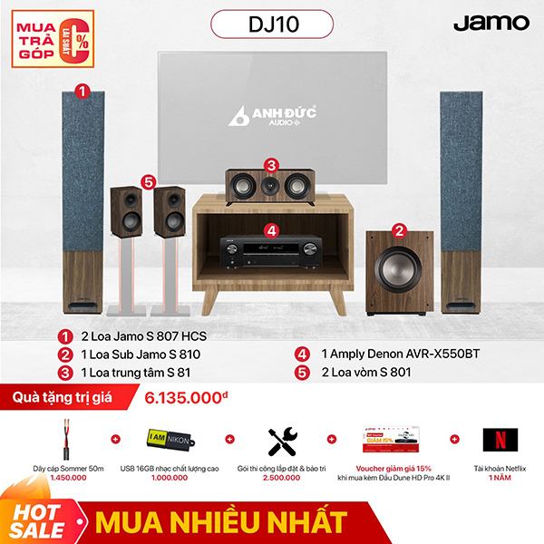 Dàn Xem Phim Nghe Nhạc Jamo DJ10 - Hàng Chính Hãng