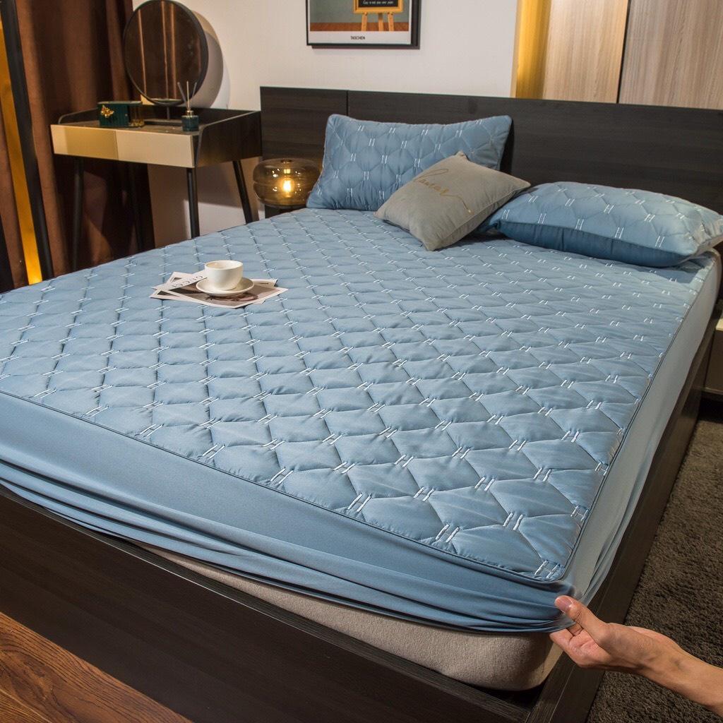 Bộ Ga Gối Lụa Sateens Trần Bọc Chun mềm mịn Giá Rẻ hàng loại 1