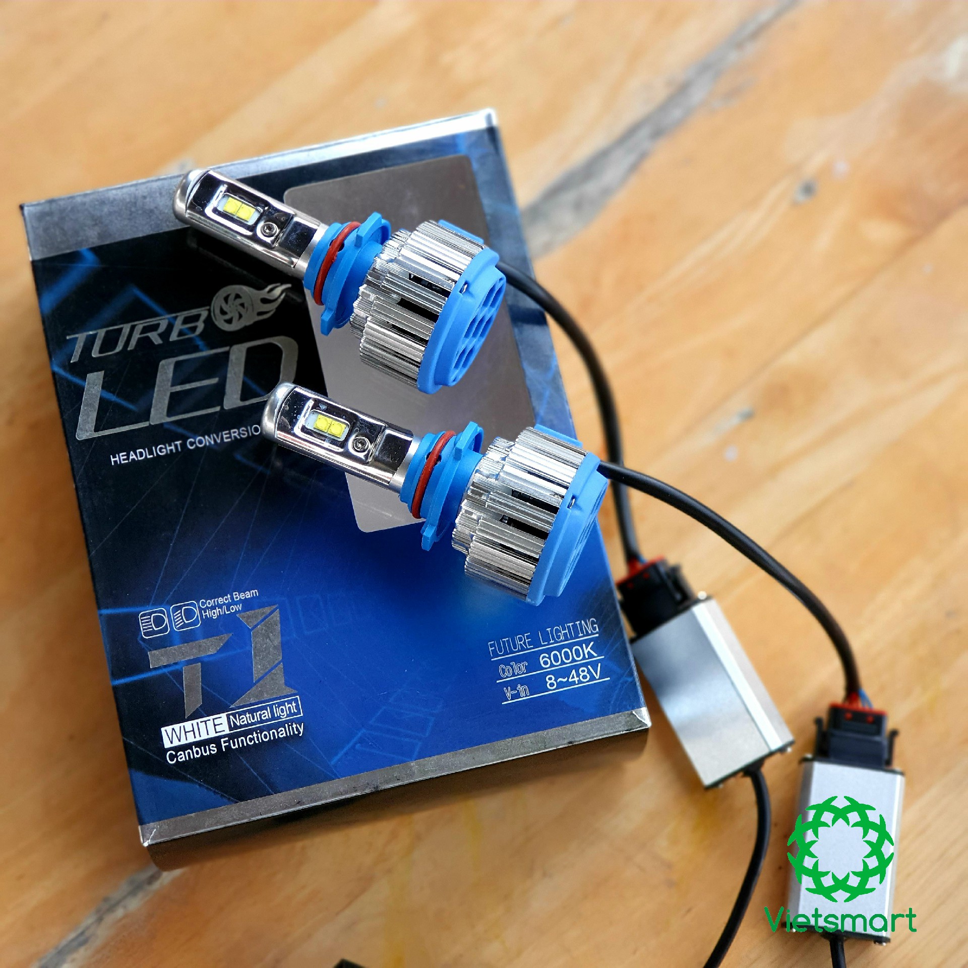 Đèn pha cos TURBO LED T1 siêu sáng chuyên dụng cho xe hơi