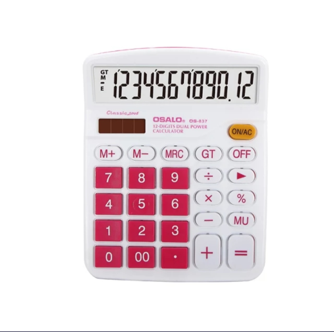 Máy tính để bàn OSALO-MODEL OS-837VC chất lượng cao,màn hình rộng, sắc nét, 2 hàng chữ số, 4 màu ấn tượng