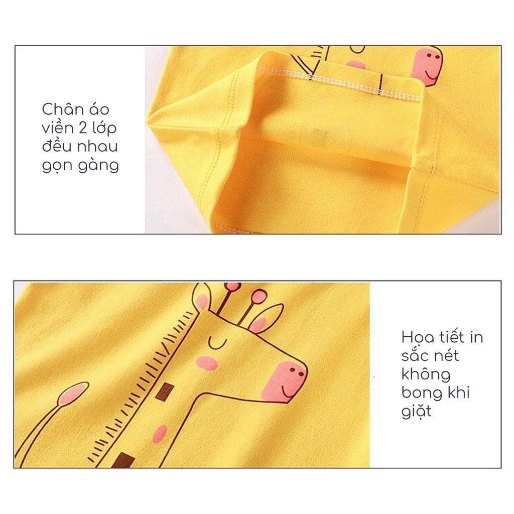Bộ Cộc Tay cho Bé Bộ Minky Mom Cộc Tay Với họa Tiết Khủng Long Siêu Dễ Thương Chất Thun Lạnh Siêu Mềm Mịn Mát .