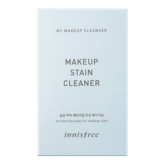 Sản Phẩm Làm Sạch Lớp Trang Điểm Innisfree My Makeup Cleanser Makeup Stain Cleaner (30 Miếng) + Tặng 1 Nước Tẩy Trang My Makeup Cleanser Micellar Oil Water (15ml)