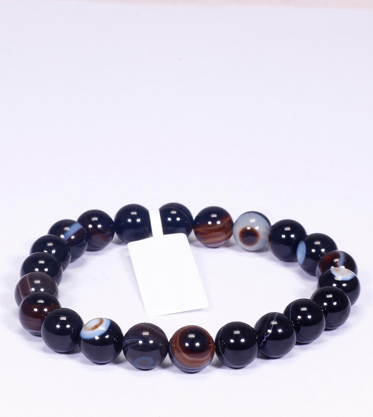 Vòng tay đá mã não mắt rồng mệnh thủy, mộc - Ngọc Quý Gemstones