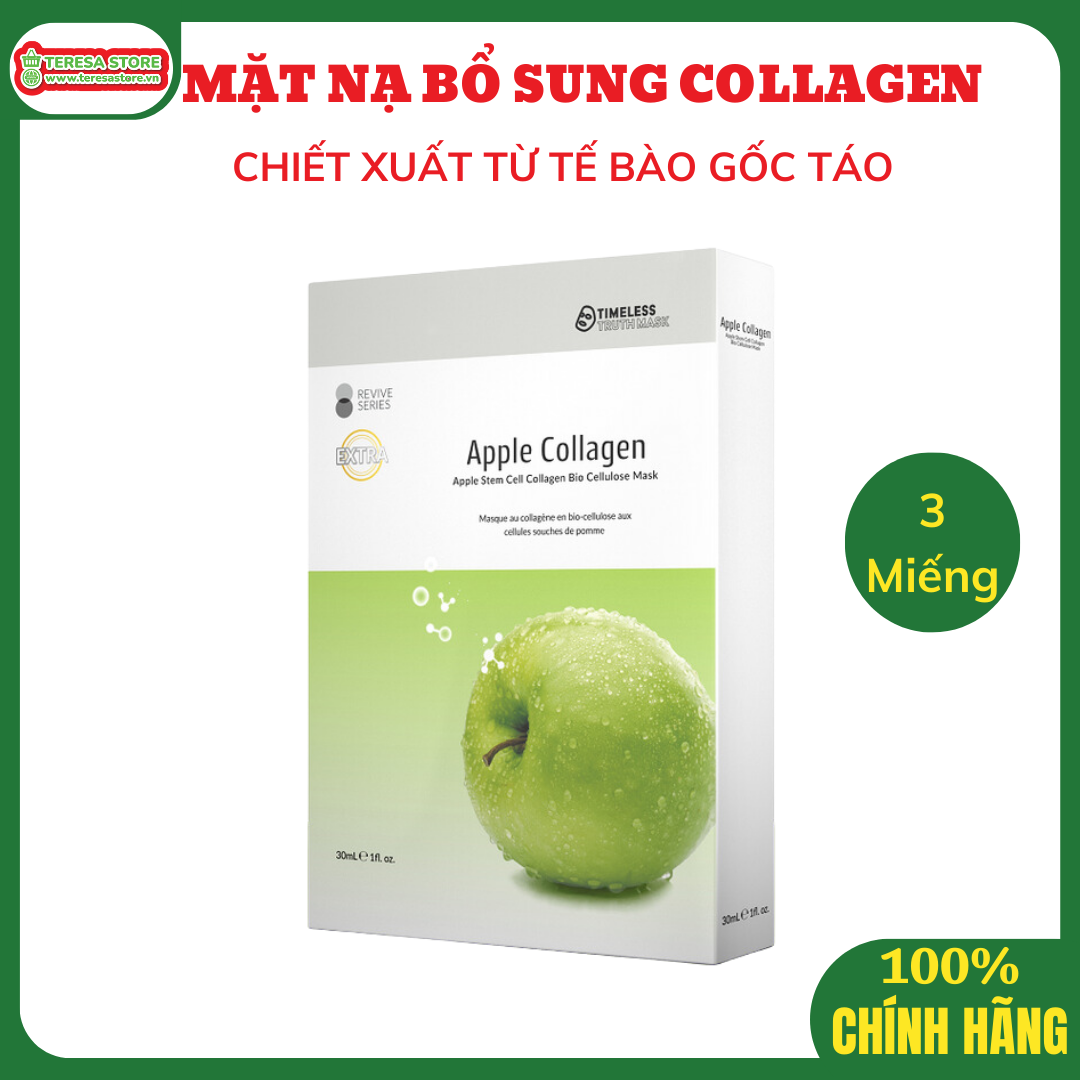 Mặt Nạ Bio Cellulose Collagen chiết xuất từ tế bào gốc Táo, Nuôi dưỡng và phục hồi tế bào da