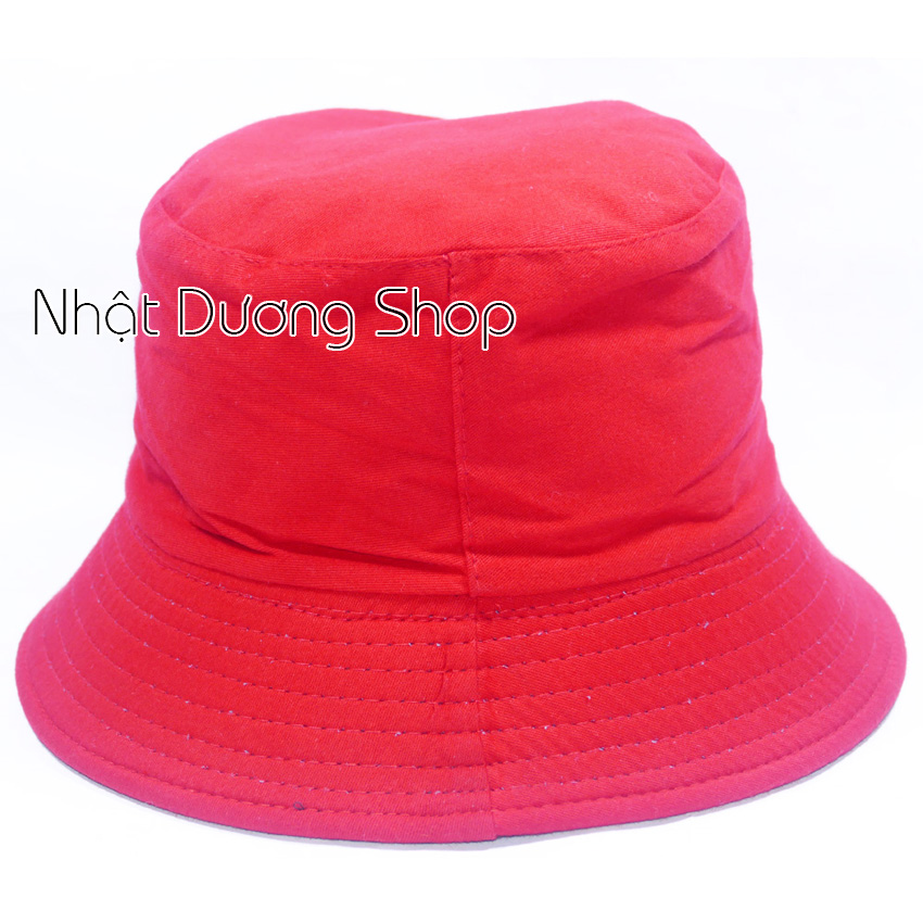 Nón tai bèo bucket trơn 2 mặt chất liệu Kaki thoáng mát thích hợp cho nam nữ có thể đội được cả 2 mặt khi đi chơi