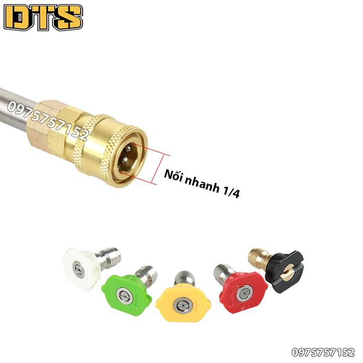Ống nối uốn cong 90 độ nối nhanh béc phun gắn súng xịt rửa áp lực cao - Ren nối nhanh 1/4