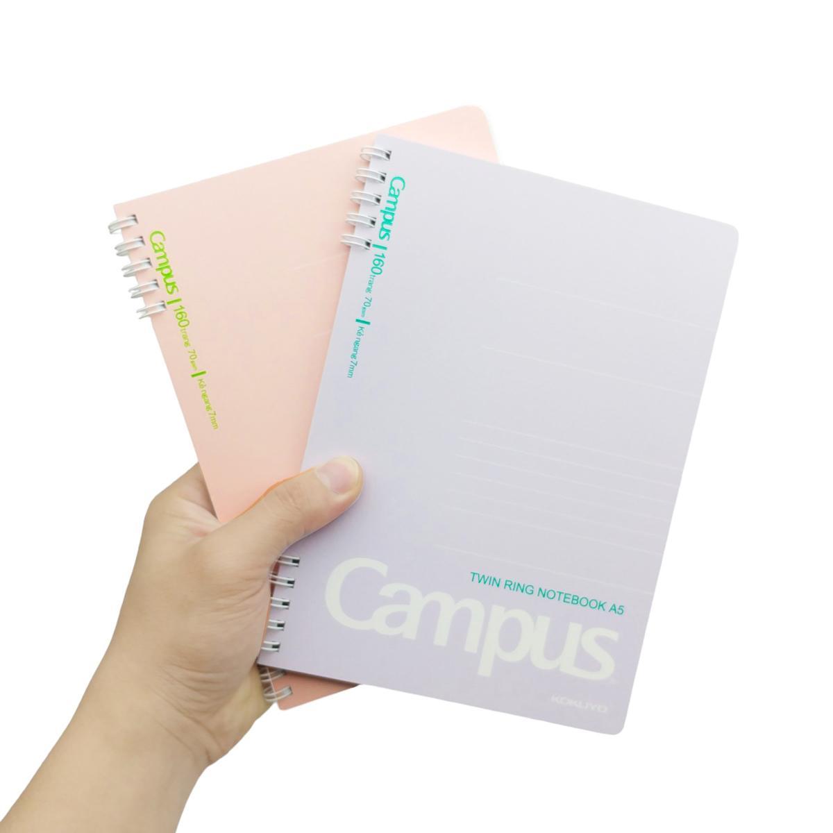 Sổ Lò Xo Kusumi A5 - Kẻ Ngang - 160 Trang 70gsm - Campus RN-A5L160KU-MB - Màu Xanh