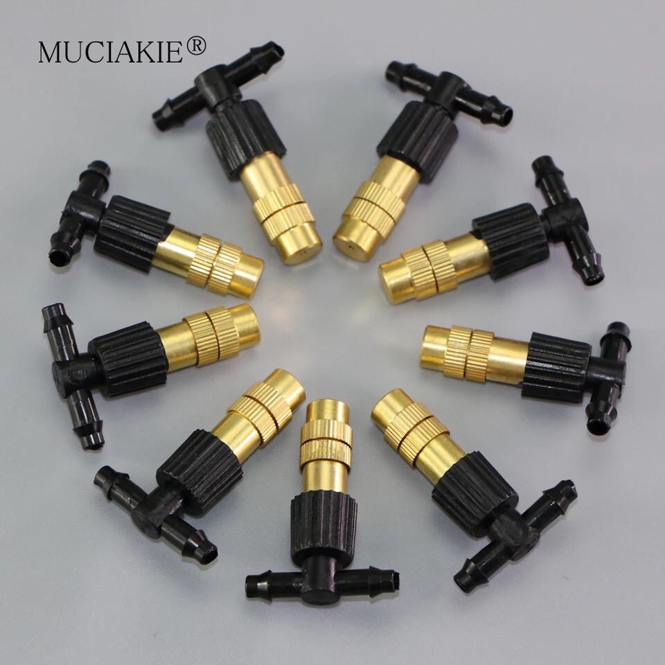 Bộ KIT Phun Sương Tưới Cây Tự Động gồm 10 Béc Bằng Đồng Cao Cấp kèm 15m Dây và đầy đủ phụ kiện