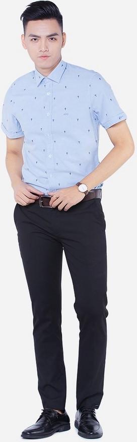 Áo Sơ Mi Nam Cộc Tay Aligro ALGS-C42 - Xanh Da Trời (Size