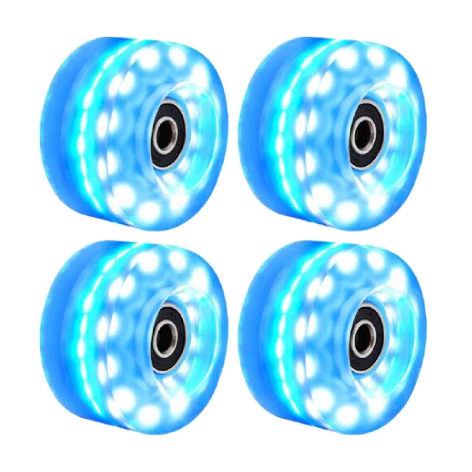 Luminous Quad Roller Skate Wheels Light  Bearings Street Outdoor
