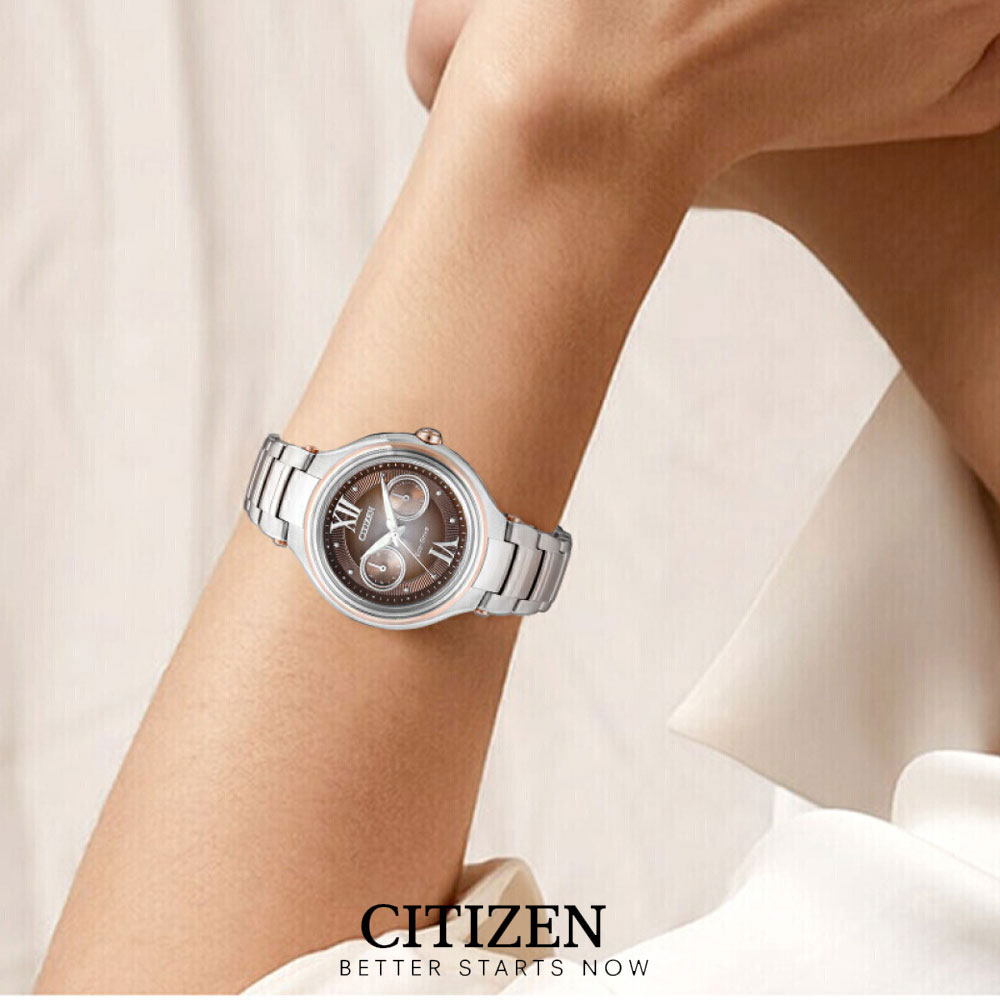 Đồng Hồ Citizen FD4007-51W Nữ Eco-Drive Kính Sapphire 36mm