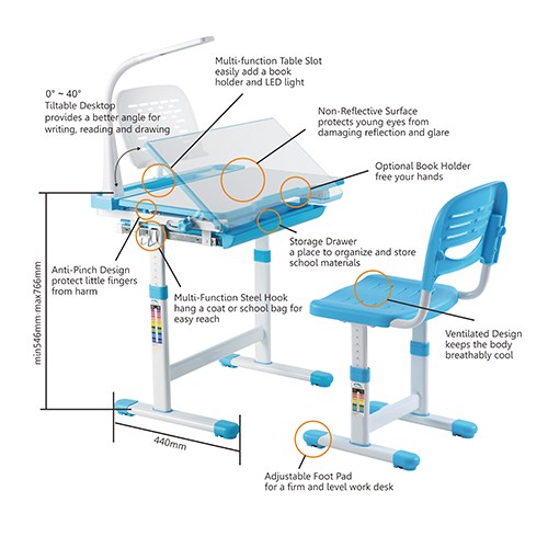 Bộ bàn ghế học sinh có thể điều chỉnh chiều cao (B204)