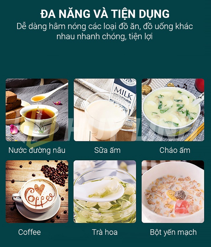 Cốc Hâm Nóng đồ uống kèm đế điện, Bộ Cốc sứ kèm đế điện hâm nóng trà, cafe, hâm sữa + Tặng kèm thìa vàng, hộp sang trọng