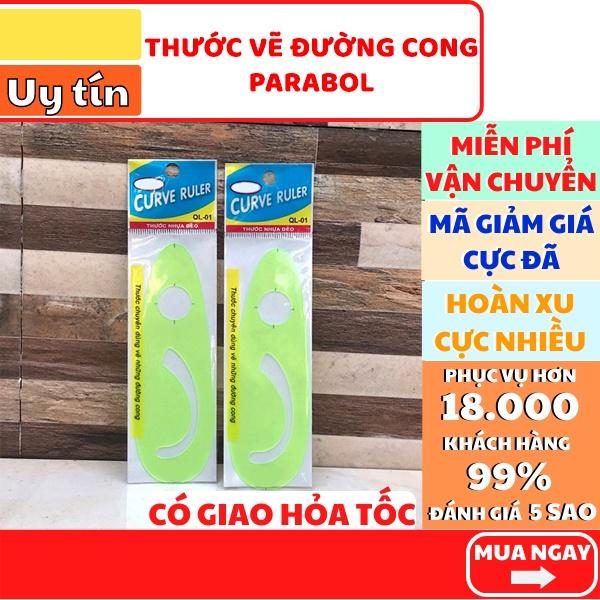 Thước vẽ parabol đường cong cho học sinh, giáo viên và văn phòng