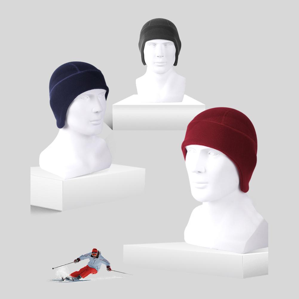Unisex ấm áp mũ lông cừu bảo vệ tai mũ beanie mùa đông ngoài trời đi bộ đường dài đi câu cá đi xe đạp săn quân quân sự Color: Dark Blue