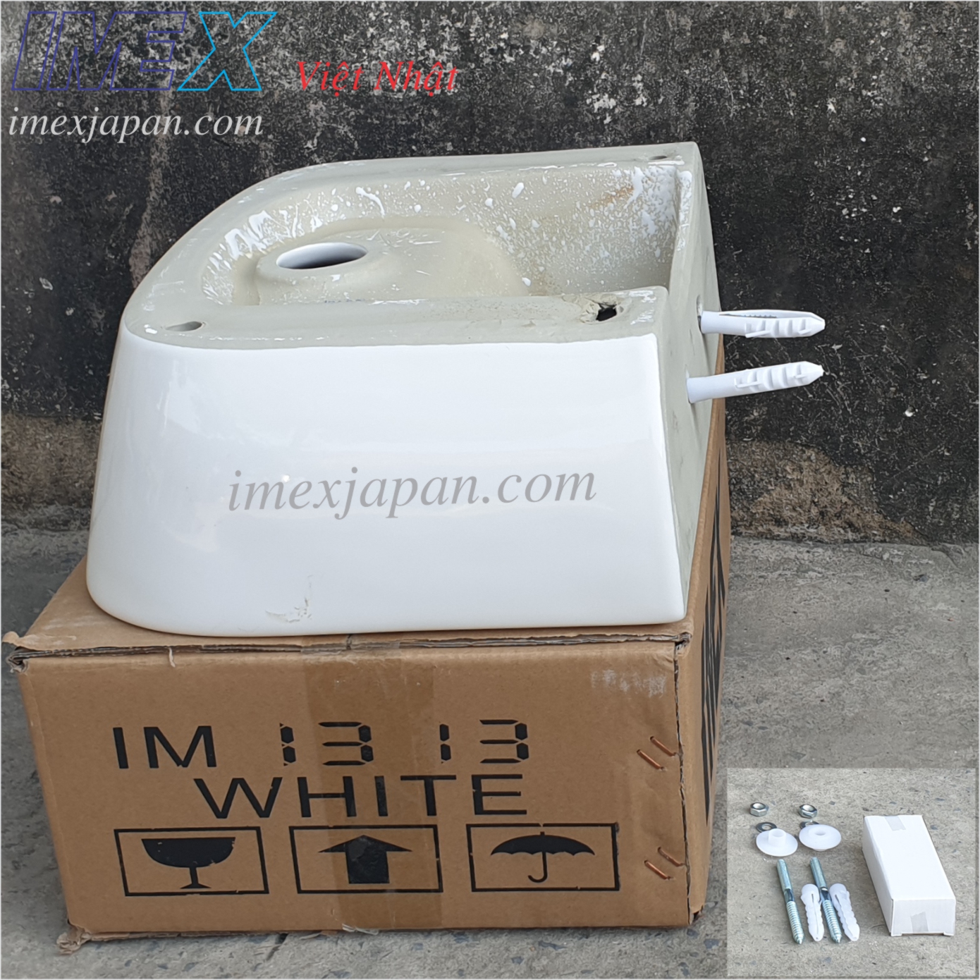 Chậu lavabo treo tường kích thước nhỏ IMEX IM 1313