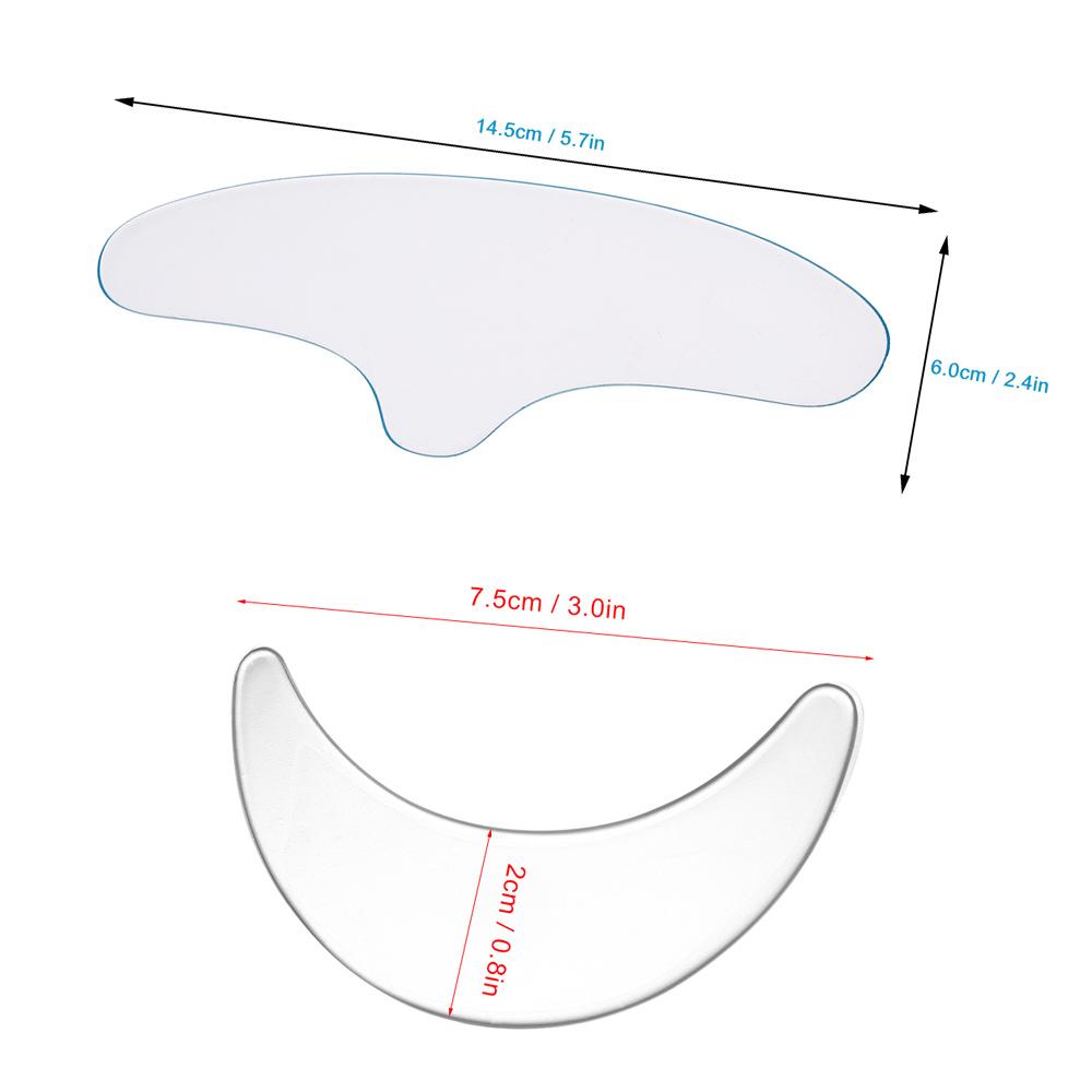 Miếng dán chống nhăn trên mặt bằng silicone y tế trong suốt, có thể tái sử dụng và giặt được.