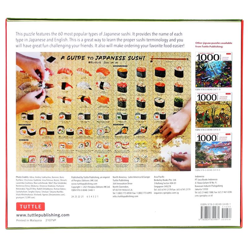 A Guide To Japanese Sushi - 1000 Piece Jigsaw Puzzle: Finished Size 29 in x 20 inch (73.7 x 50.8 cm)