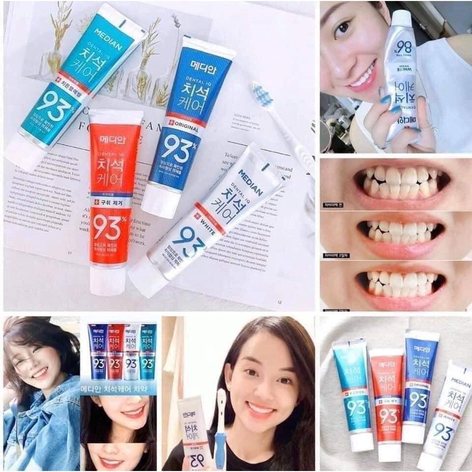 Kem đánh răng Hàn Quốc trắng răng MEDIAN DENTAL IQ 93% 120g sáng bóng