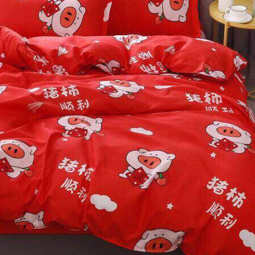 Bộ ga và vỏ chăn cotton Sweet Love VSL1027 ( 5 món )
