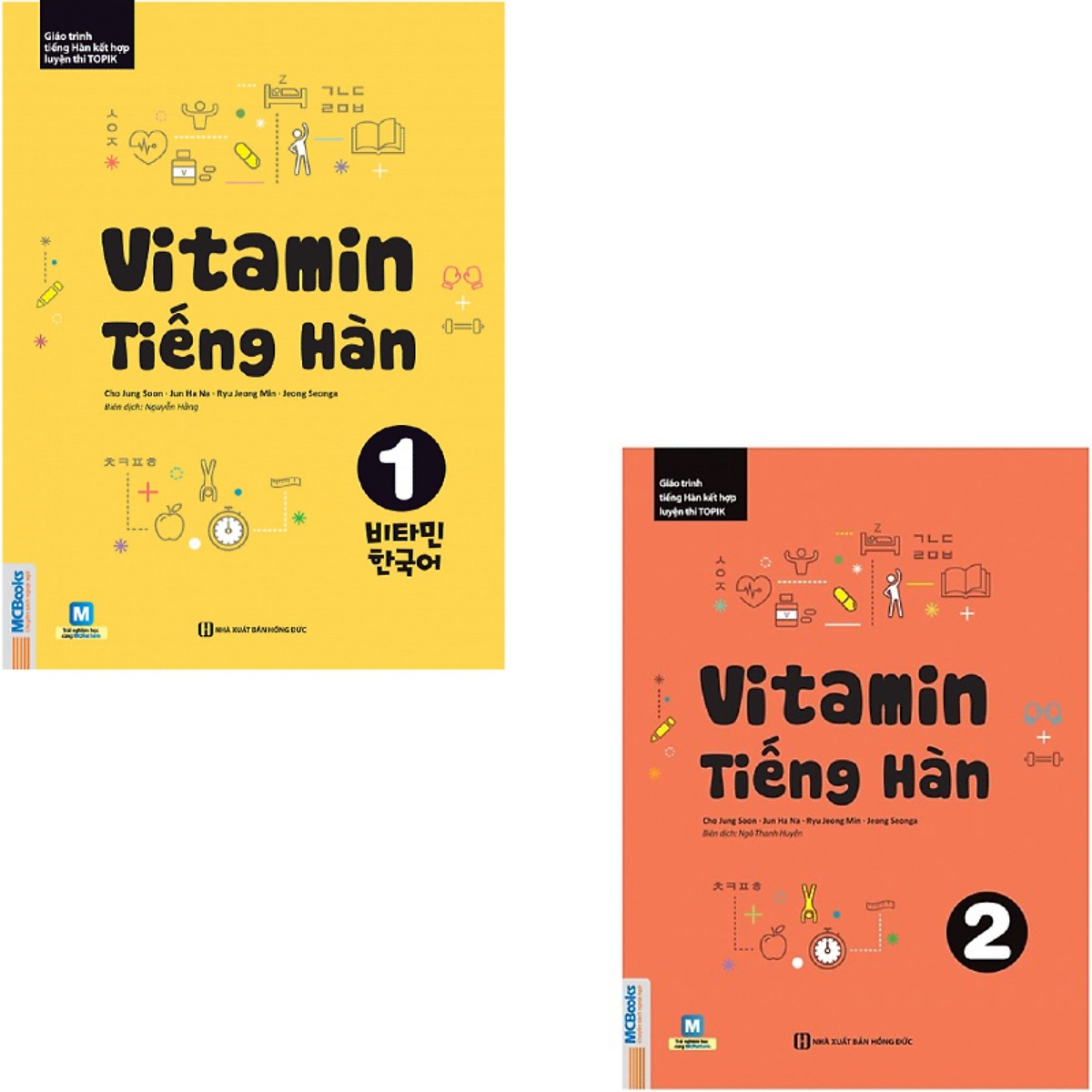 Combo Vitamin Tiếng Hàn (Tập 1 + Tập 2)(Tặng kèm bút chì Kingbooks)