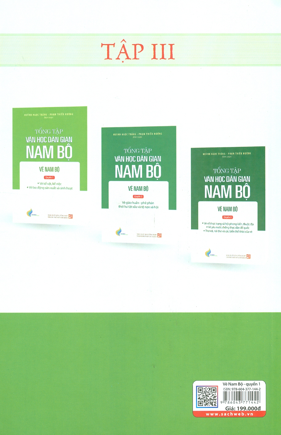 Combo Tổng Tập VĂN HỌC DÂN GIAN NAM BỘ: VÈ NAM BỘ (3 Quyển)