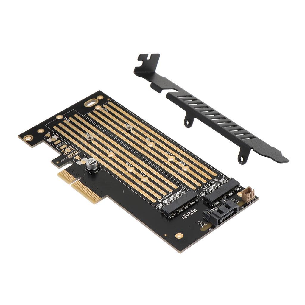 M KEY Dual interface Card + M.2 to 4x Adapter Card