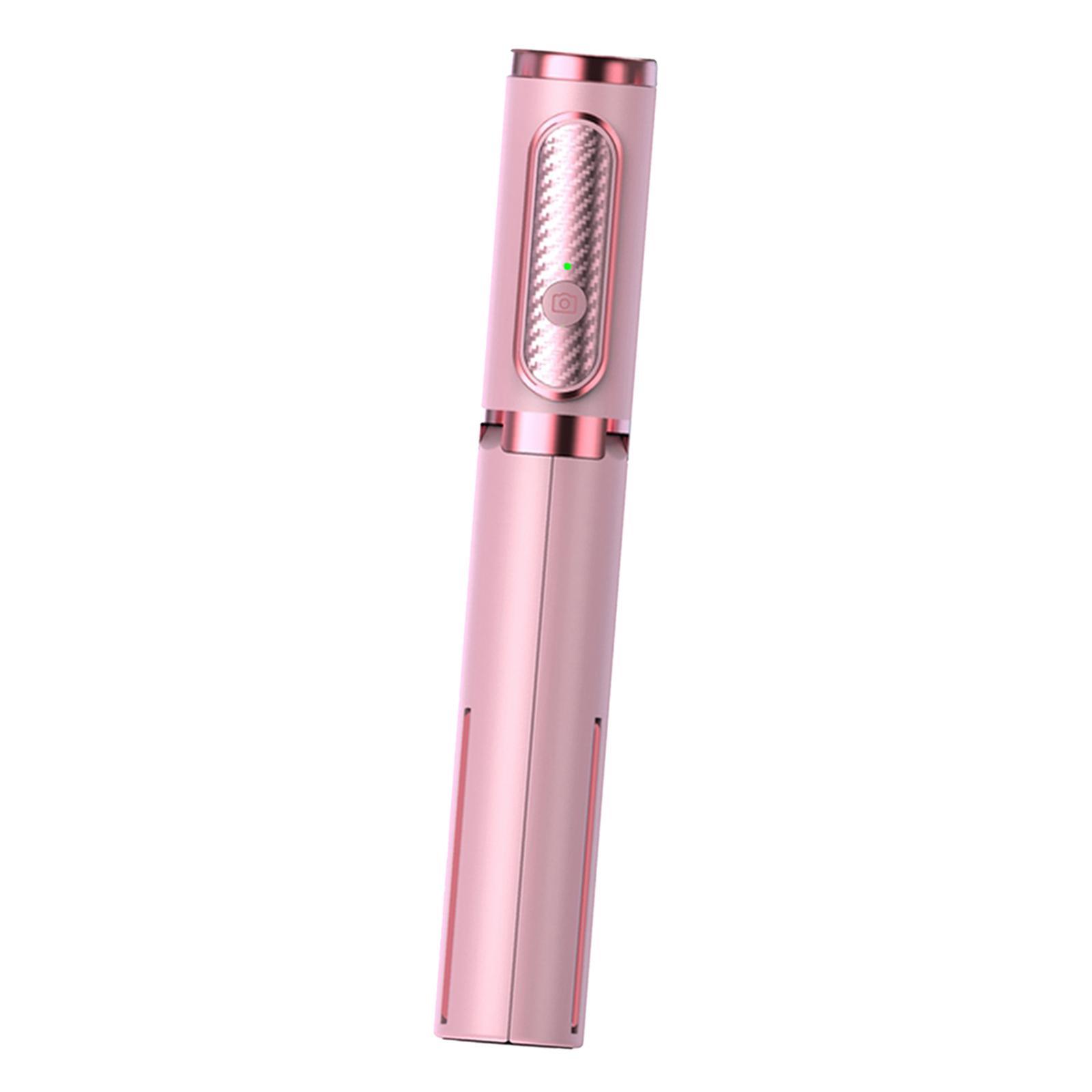 Wireless Bluetooth Remote Selfie Stick Tripod Monopod Phone Holder Pink