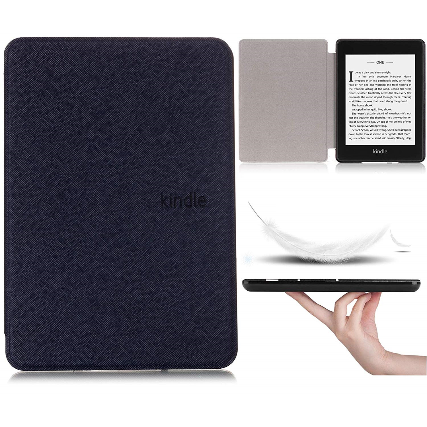 Bao Da Case Cover Cho Máy Đọc Sách Kindle 2019 Màu Xanh