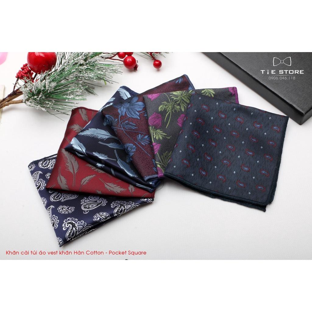 khăn cài túi áo vest Hàn Quốc- khăn cài túi áo vest(Pocket Square) họa tiết LÁ