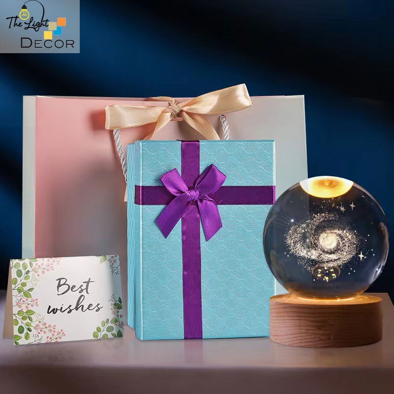 Bộ quả cầu quà tặng quả cầu pha lê 3D Mã Đáo Thành Công