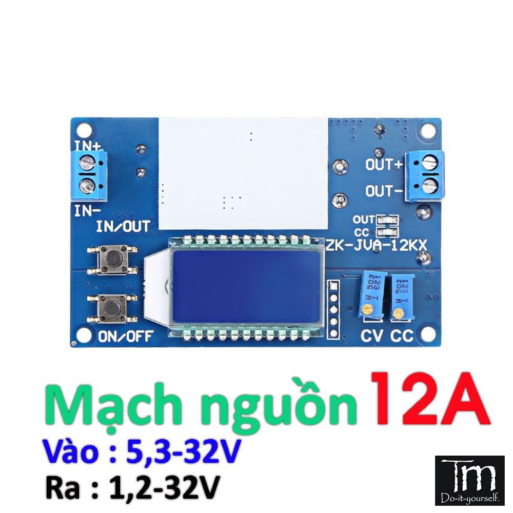 Mạch Nguồn Hạ Áp 12A Có Hiển Thị 5.3-32V (ZK-JVA-12KX)