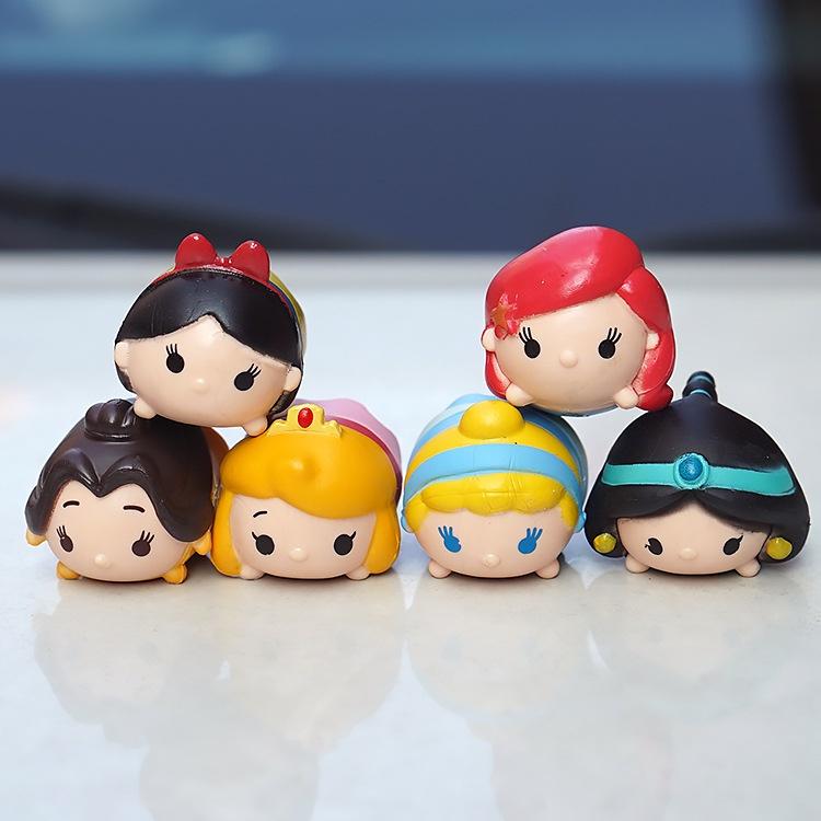 Set 6 mô hình búp bê công chúa Jenga dễ thương sáng tạo trang trí xe hơi