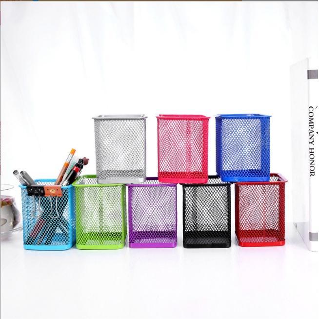 Hộp Đựng Bút Để Bàn Lưới Sắt Nhiều Màu H067