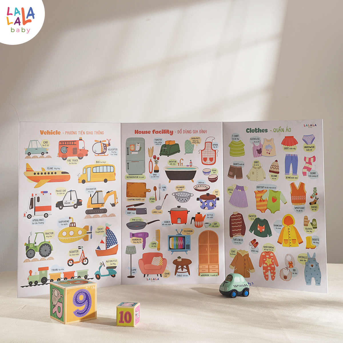 Bảng gấp thông thái - My First Learning chart (Dành cho bé từ 1 tuổi) - Lalala Baby