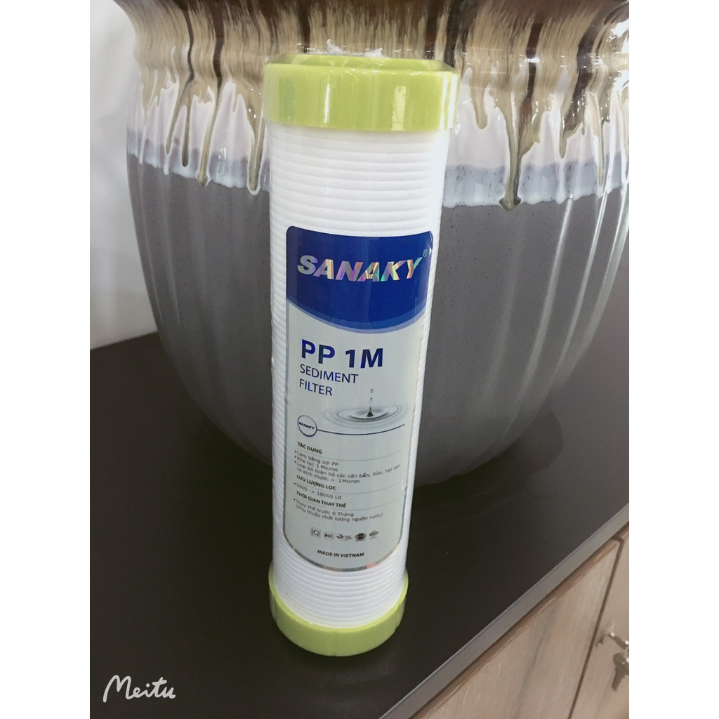 BỘ 3 LÕI LỌC NƯỚC SANAKY, lõi lọc thô dùng cho máy lọc nước R.O gia đình