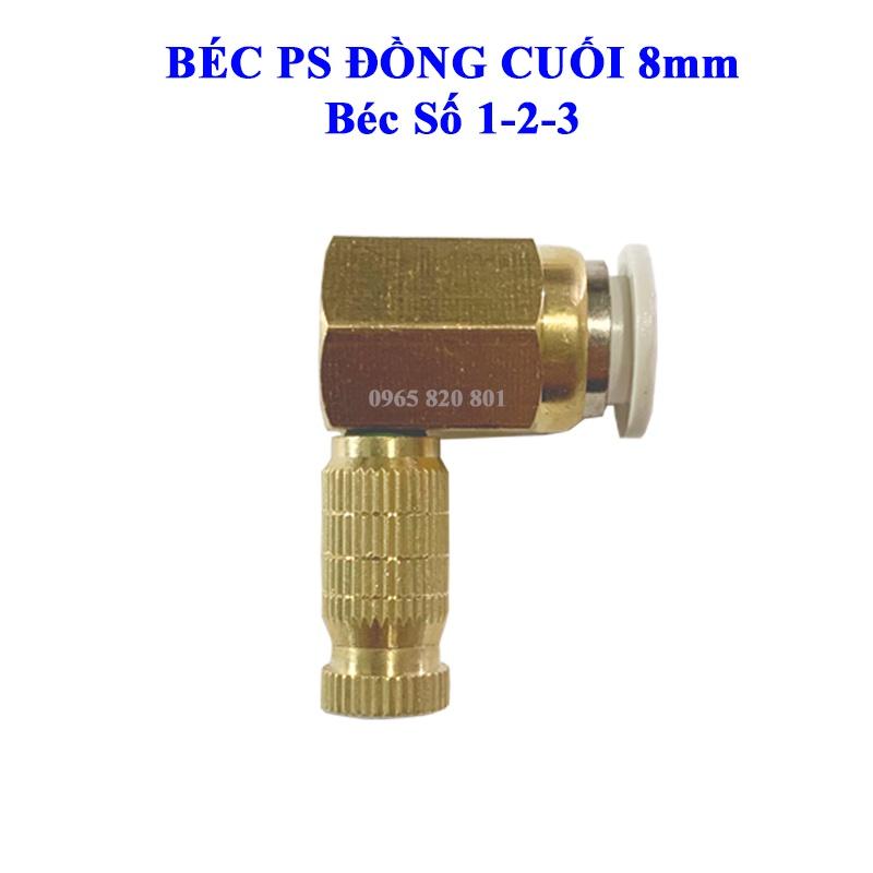 Combo 10 béc phun sương số 1-2-3 và đế đồng tưới lan
