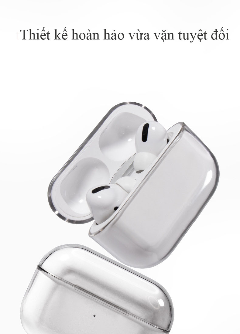 Bao Ốp Case Dành Cho Apple Airpods Pro Chất Liệu PC Trong Suốt