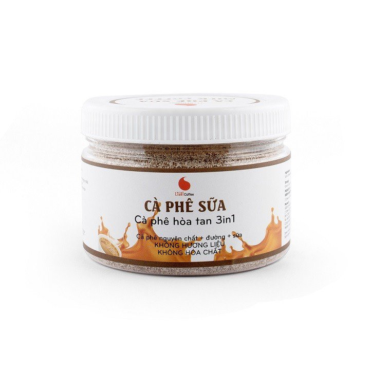 Cà phê sữa 3in1 không hóa chất, pha uống ngay Light Coffee - hũ 230g