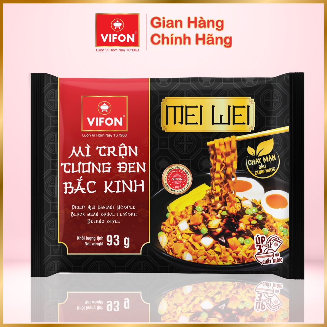 [THÙNG 24 GÓI] Mì Meiwei trộn cay tê tứ xuyên/ trộn tương đen bắc kinh VIFON 90gr/gói