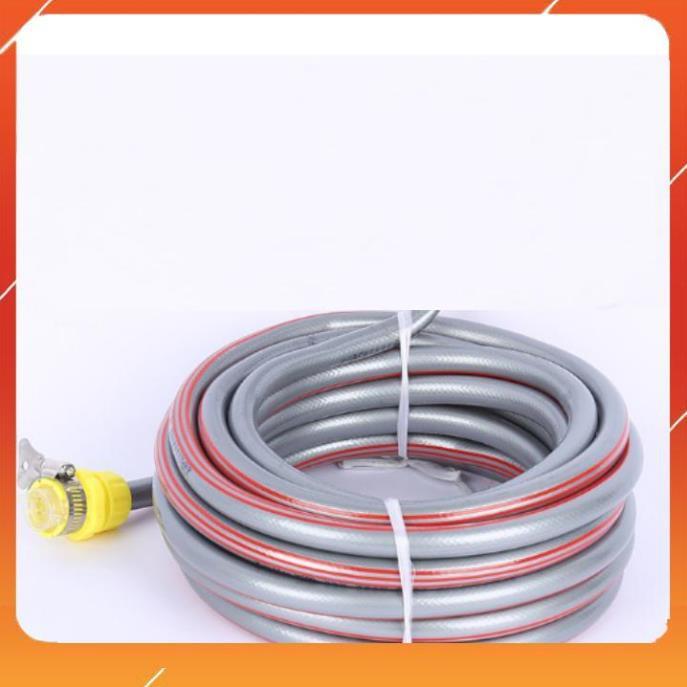 Bộ dây vòi xịt nước rửa xe,tưới cây ,tăng áp 3 lần,loại 3m,5m 206701 đầu đồng,cút nối nhựa vàng+ mở chai